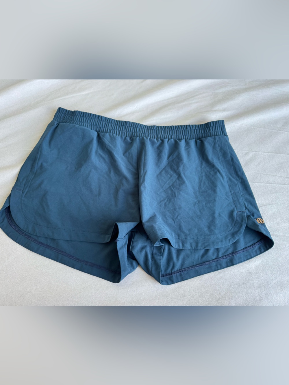 Tentree Recycled Nylon Short Eco-Friendly Mid-Rise Shorts women medium blue‎